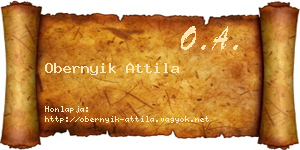 Obernyik Attila névjegykártya